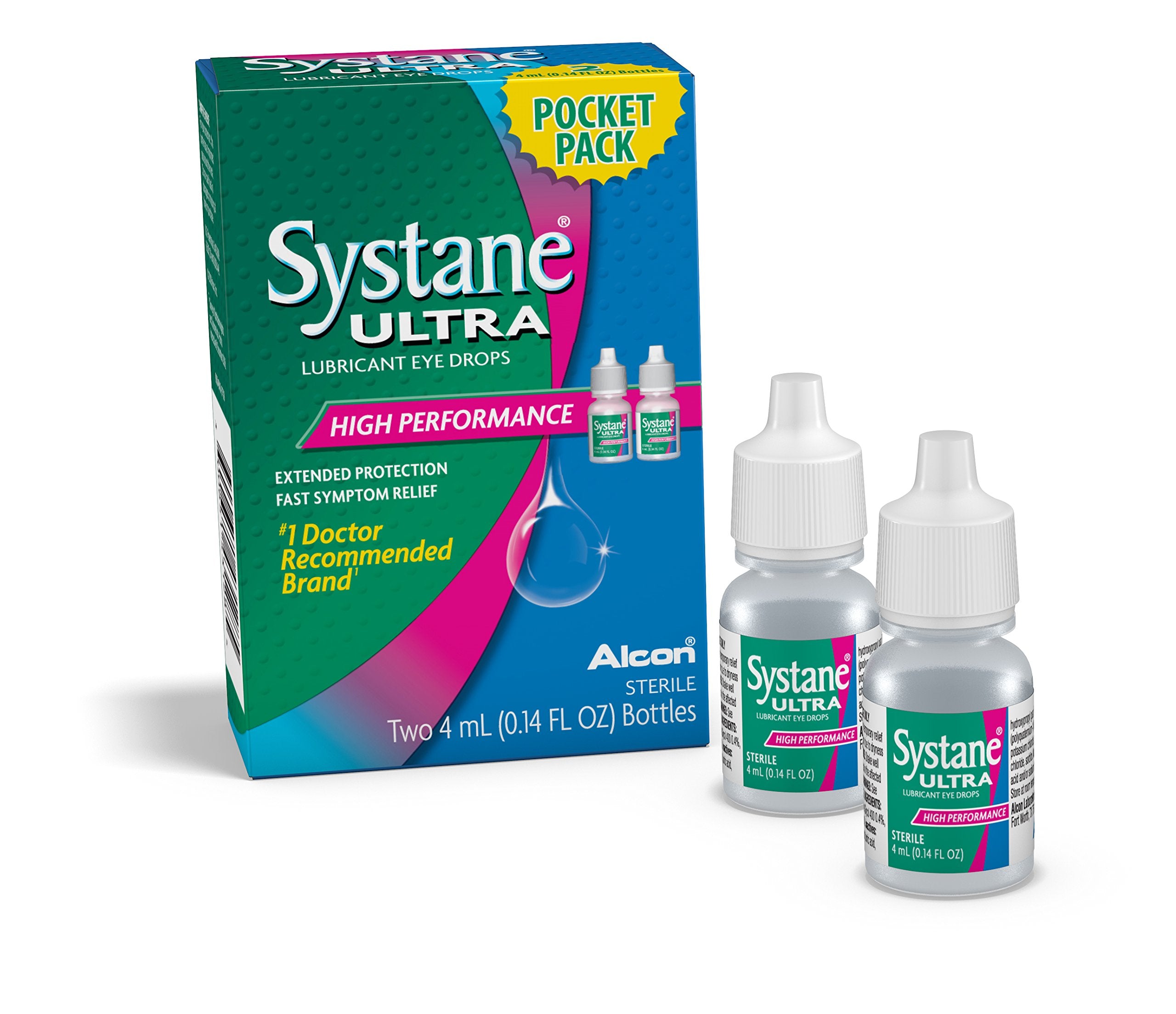 Systane Ultra two-bottles pack shown for extended eye comfort