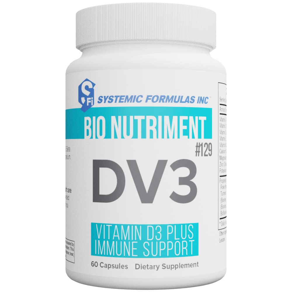 Systemic Formulas DV3 BioNutriment softgels front promote daily immune support