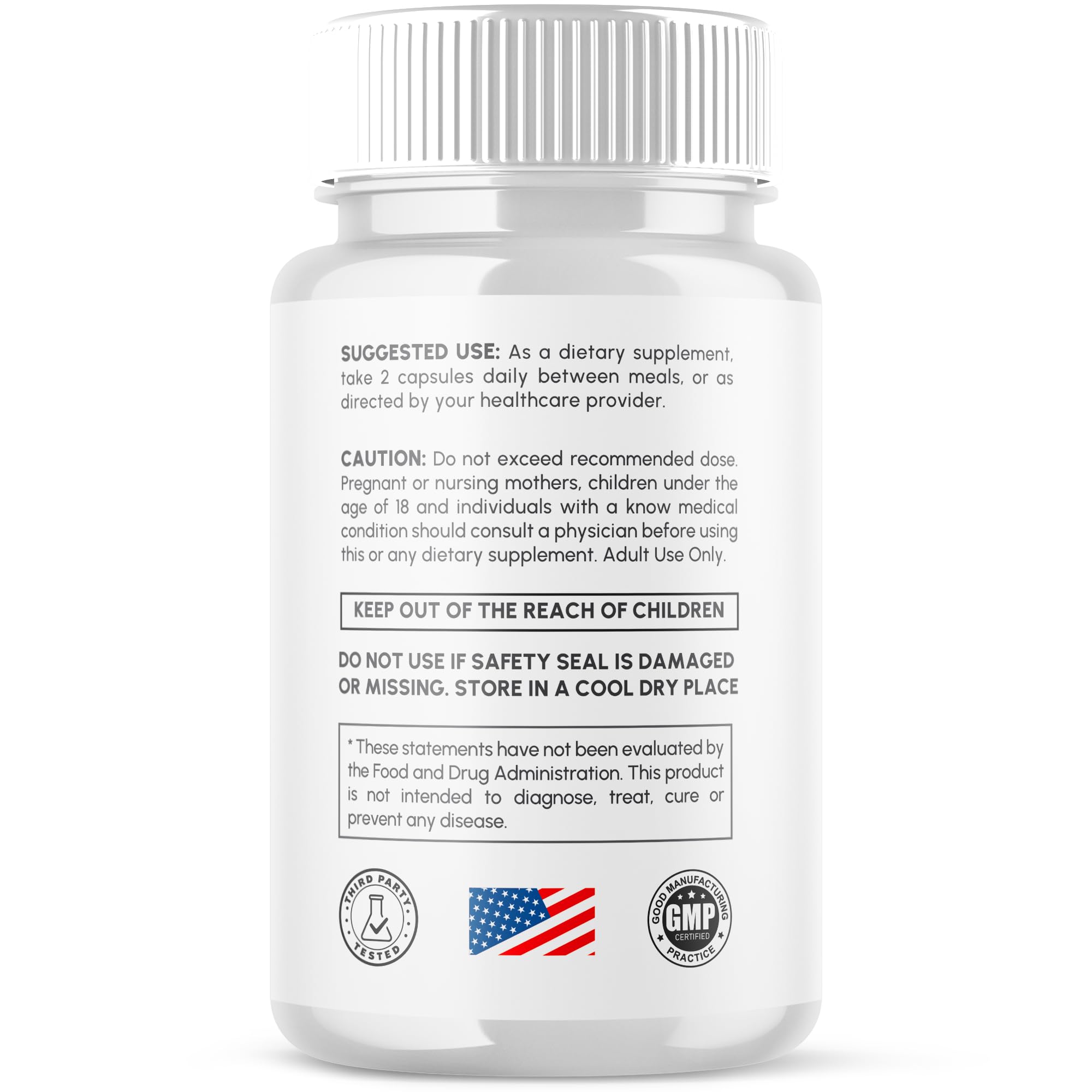 Capsules with glass and water, ready for daily intake.
