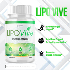 Syvor Lipovive packaging emphasizing all-natural formula and reliable quality.