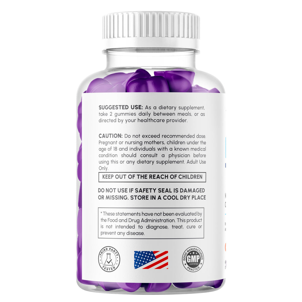 Syvor Primo TRT Gummies bottle back nutrition panel for informed use
