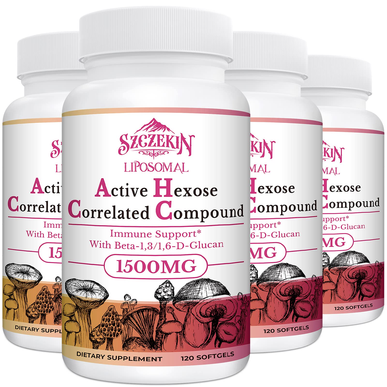 SZCZEKIN 1500mg liposomal hexose bottle emphasizes high potency for daily wellness