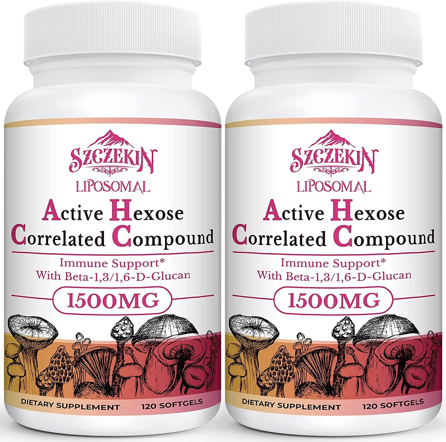 SZCZEKIN 1500mg liposomal bottle label highlighting potency