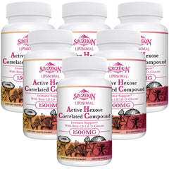 SZCZEKIN liposomal AHCC 1500mg bottle highlighting high-potency immune support