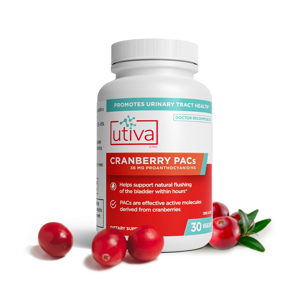 Szio+ Utiva Cranberry PACs pills for daily urinary health support