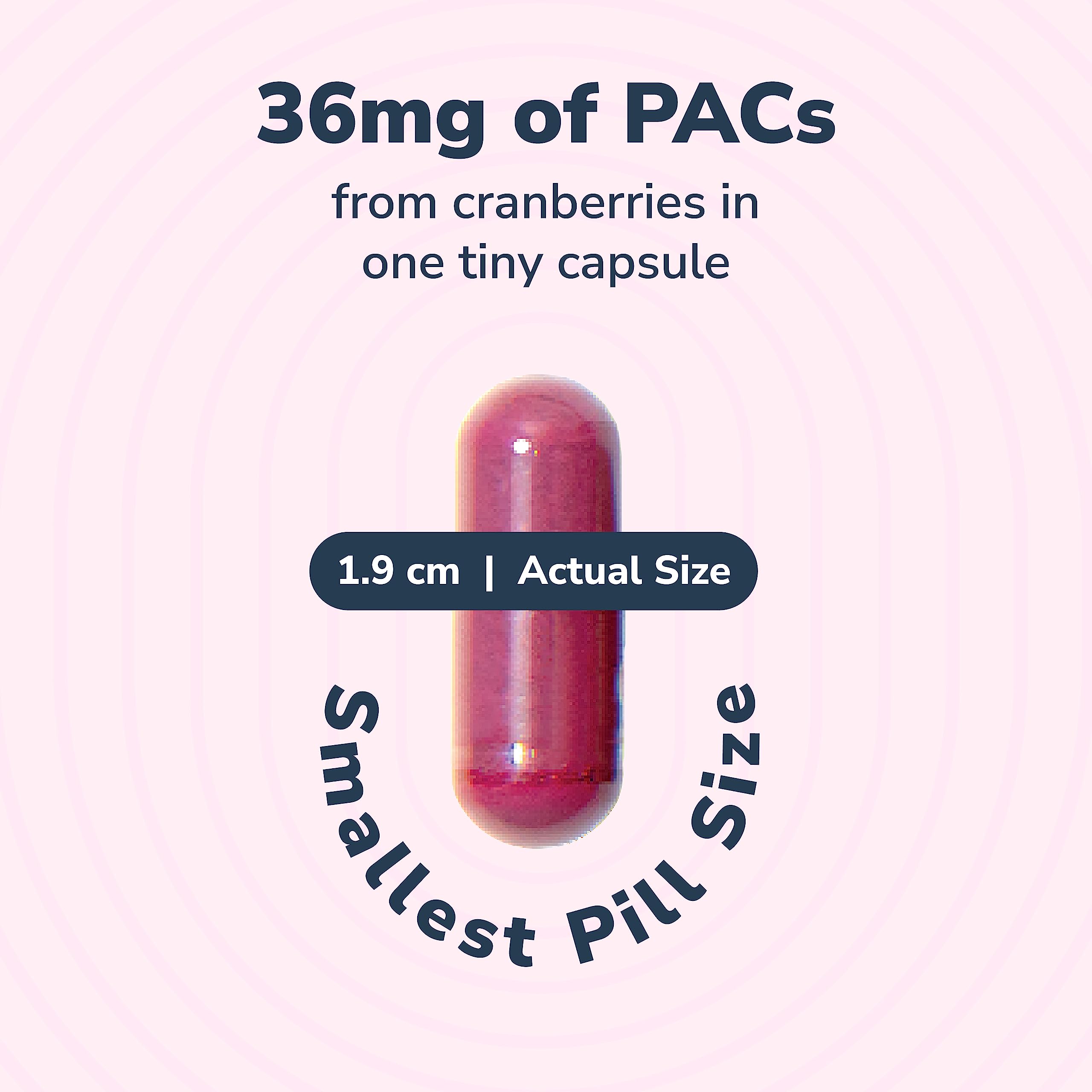 Szio+ Utiva Cranberry PACs label detail highlighting the product information.