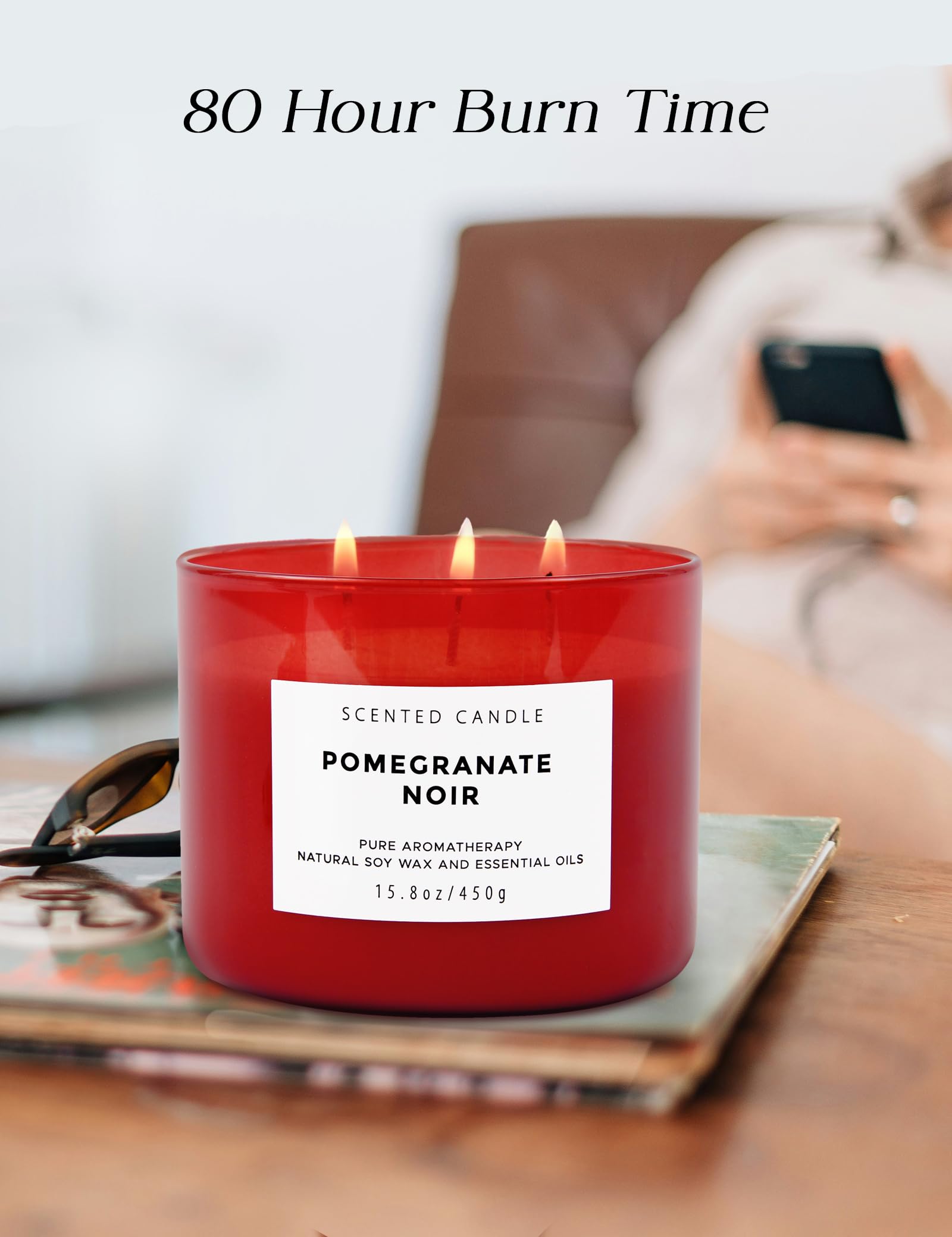 T&H Pomegranate Noir Vanilla living room ambience with layered scent