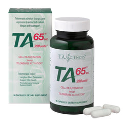 T.A. Sciences TA65 telomere activation bottle supports cellular longevity
