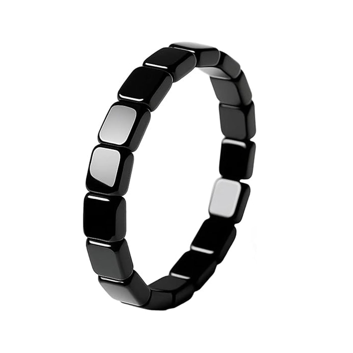TACBSP hematite bracelet for men with natural stone texture for style