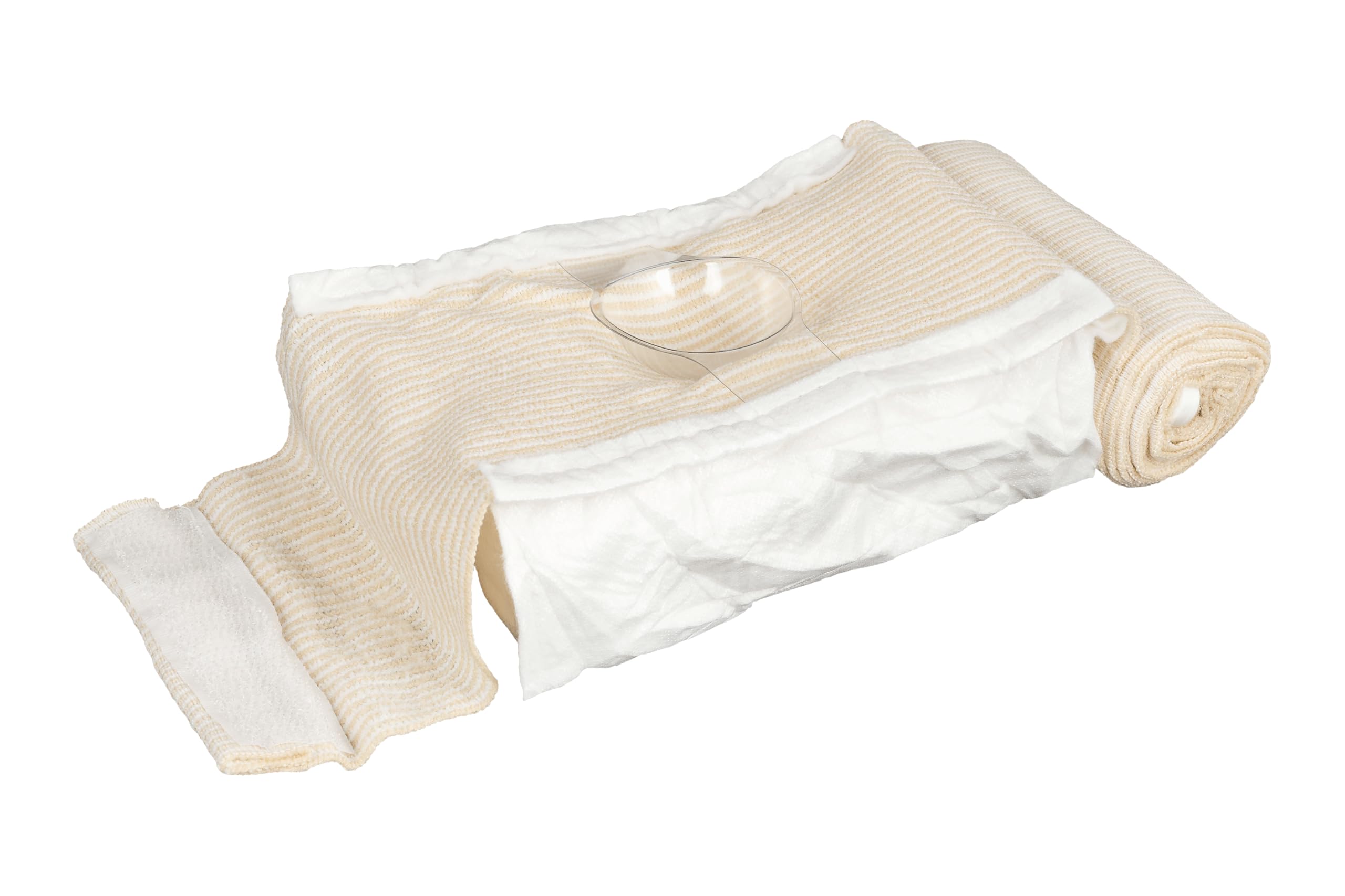 TacMed Solutions OLAES 4-inch Z-Packed gauze fills deep wounds for rapid packing.