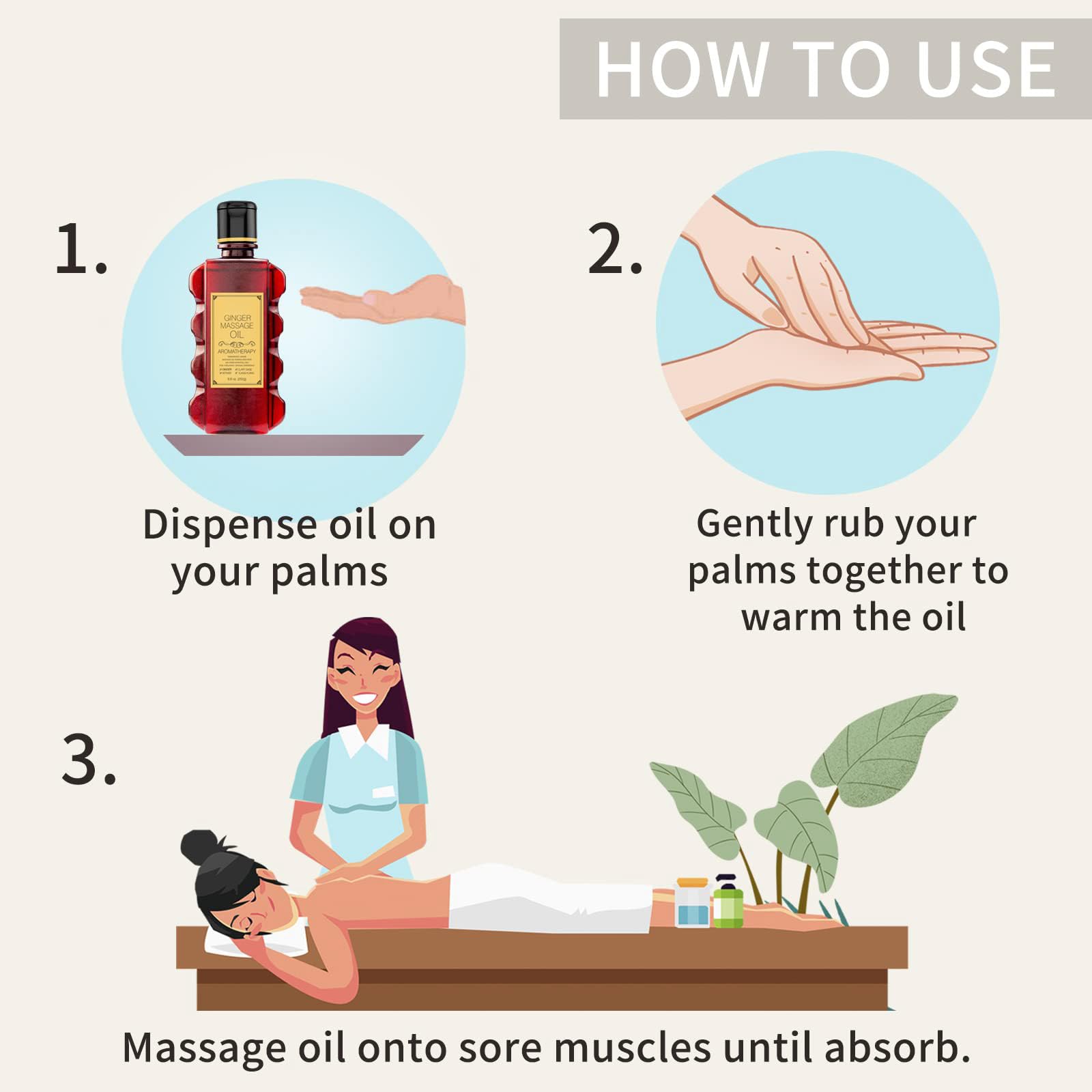 TAEERY body-care routine image suggests easy daily skincare and massage