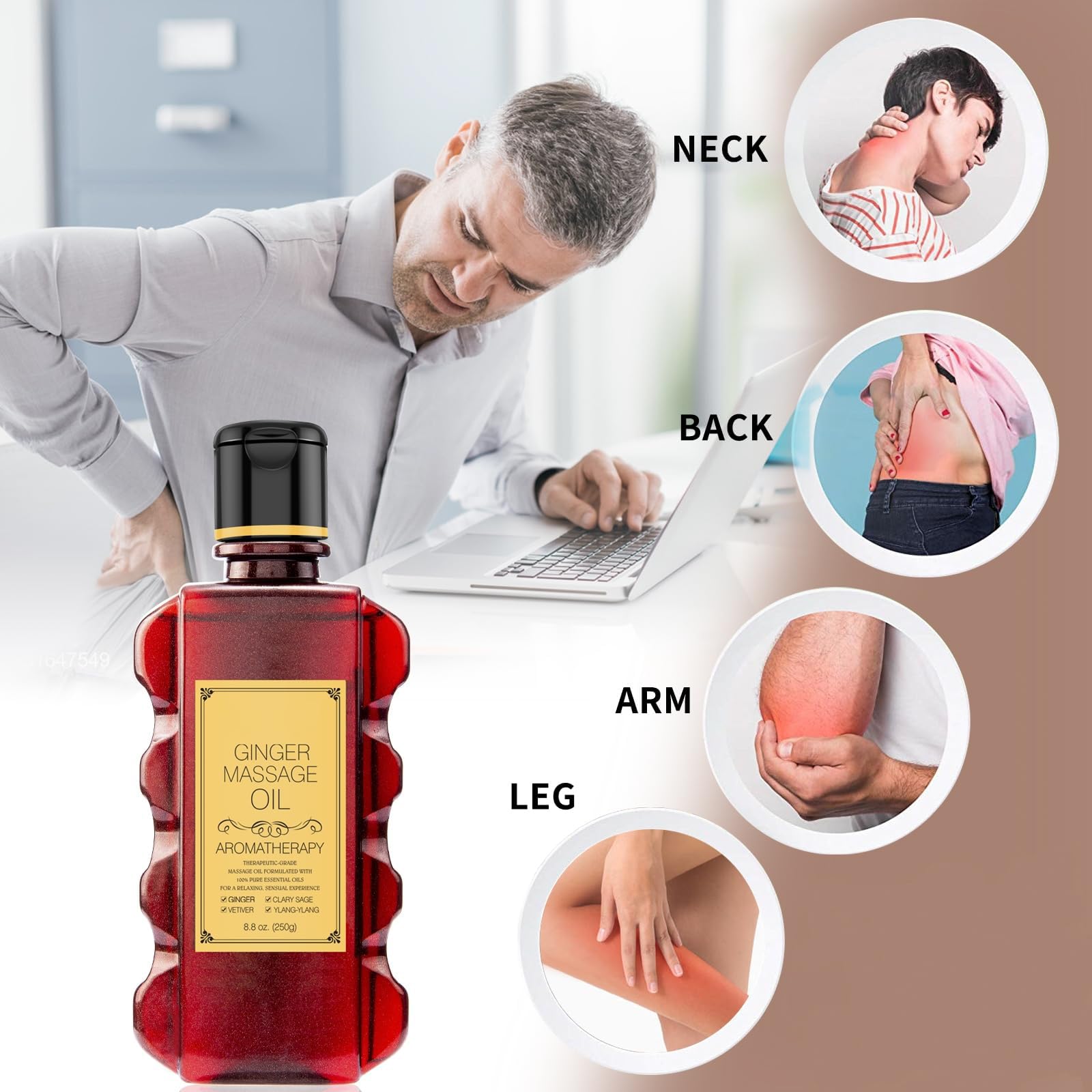 TAEERY relaxing massage application image demonstrates soothing hands-on therapy