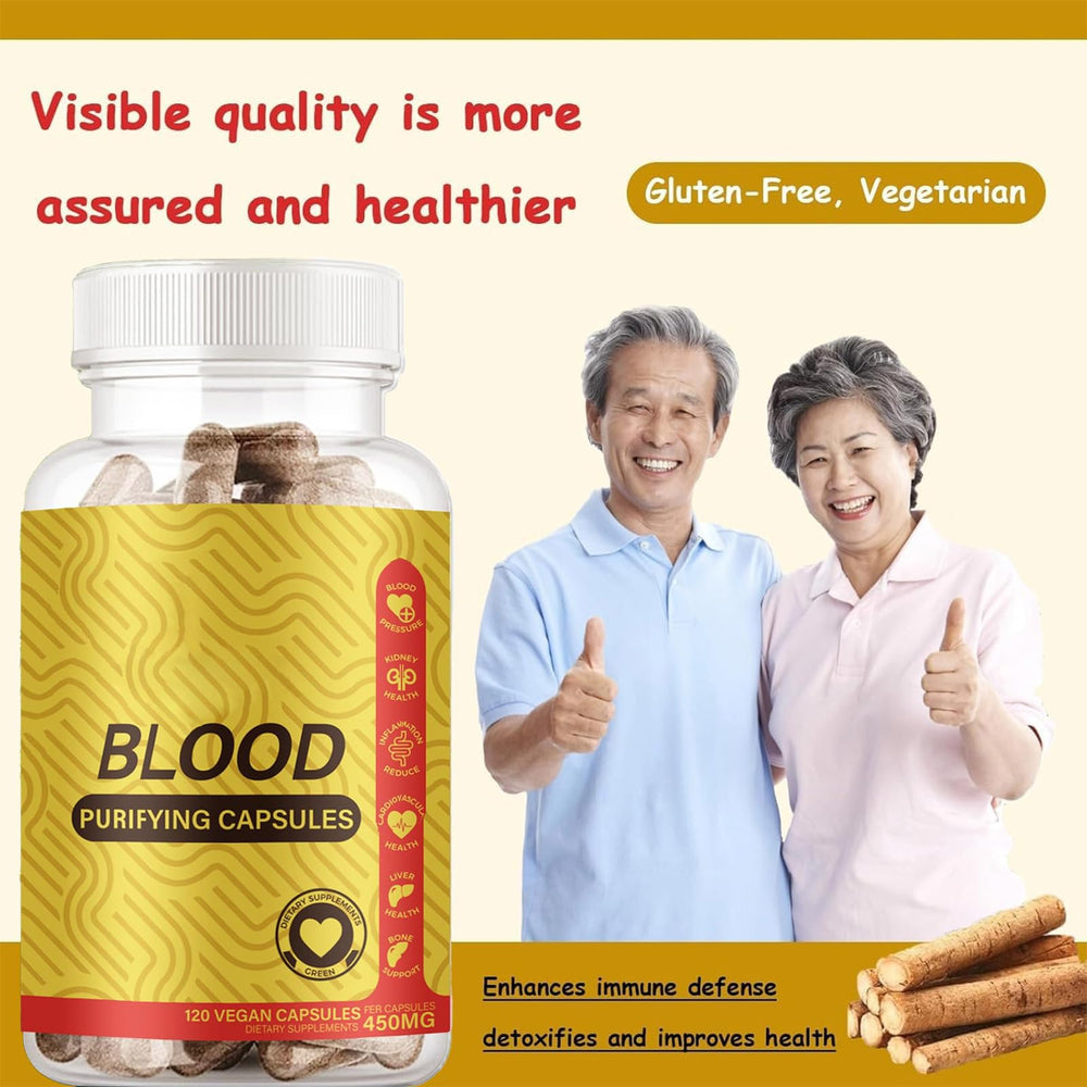 TAFUTY Blood Purifying Capsules opened pouch shows capsules ready to blend.