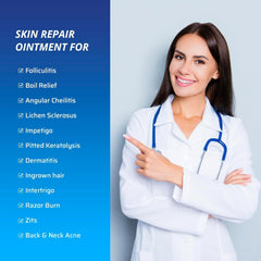 TAGRID Skin Repair Ointment being applied to forearm for gentle relief.