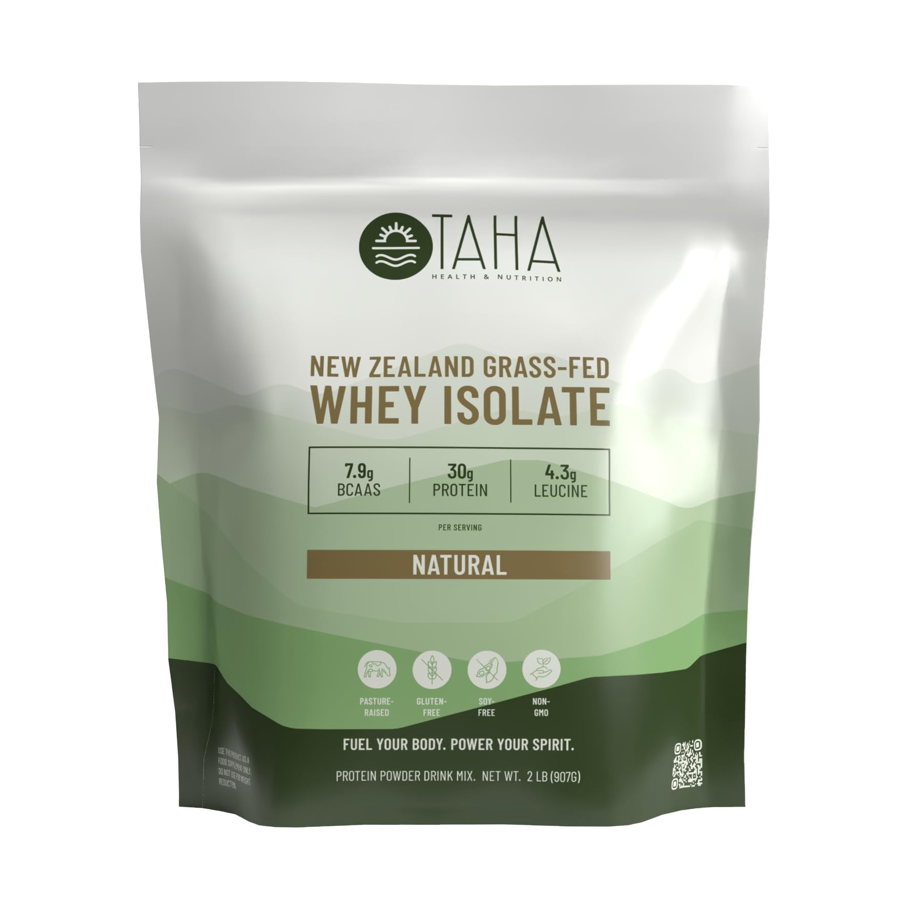 Taha Health and Nutrition whey protein isolate tub for post-workout shakes.
