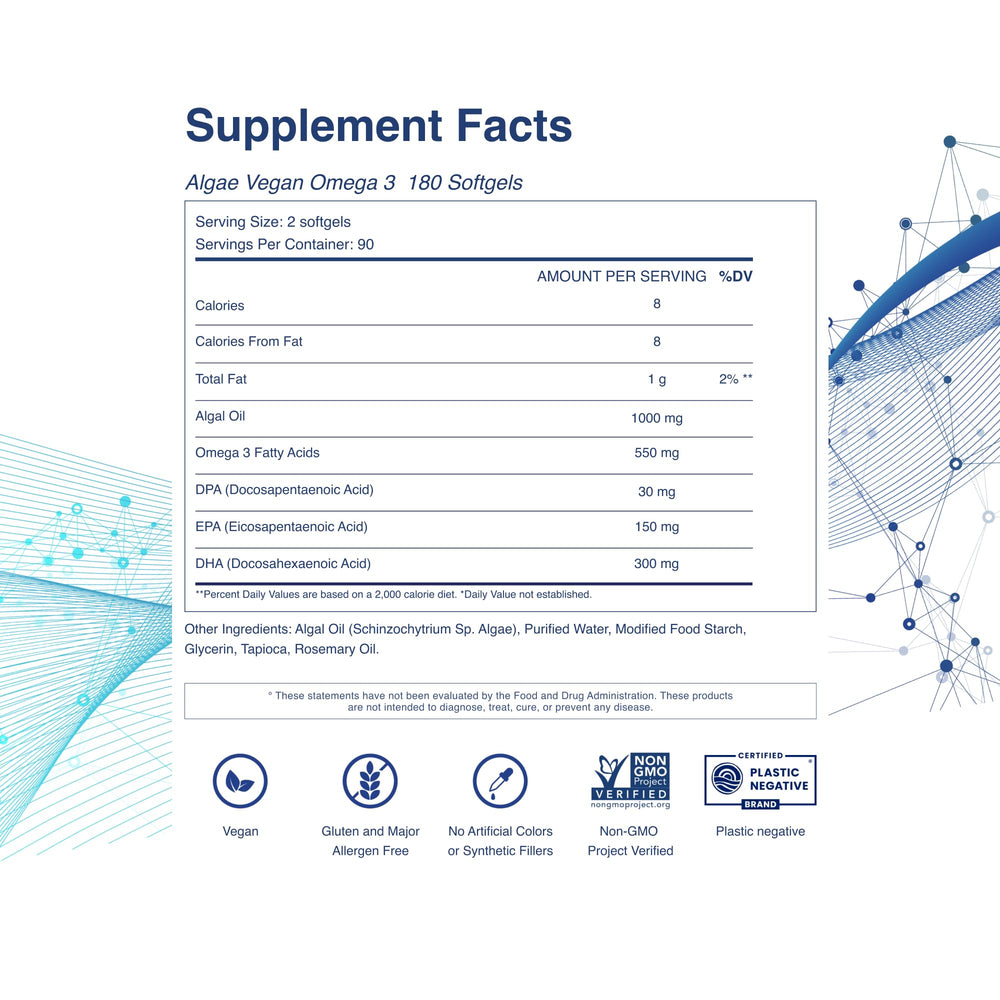 TAHIRO vegan omega-3 softgels sustainability sourcing and renewable algal oil