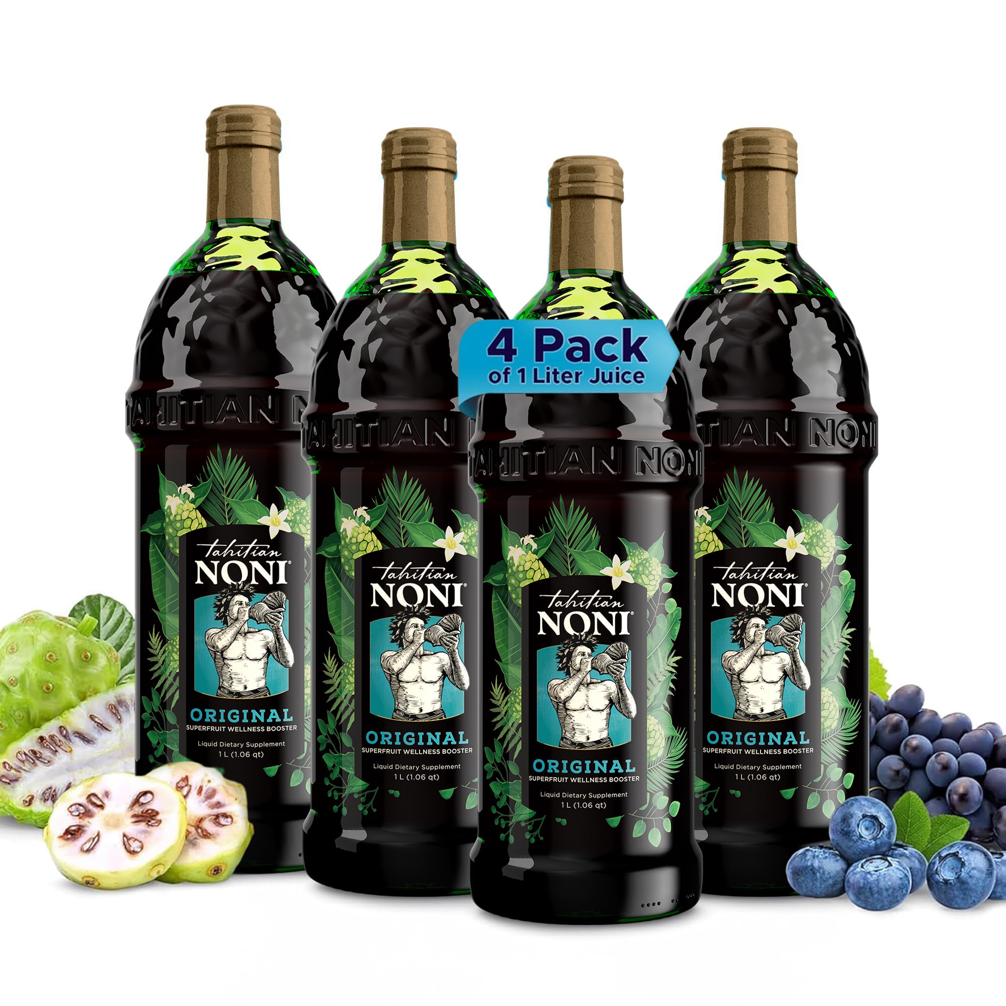 Tahitian Noni 1L bottle ready for daily wellness routine.