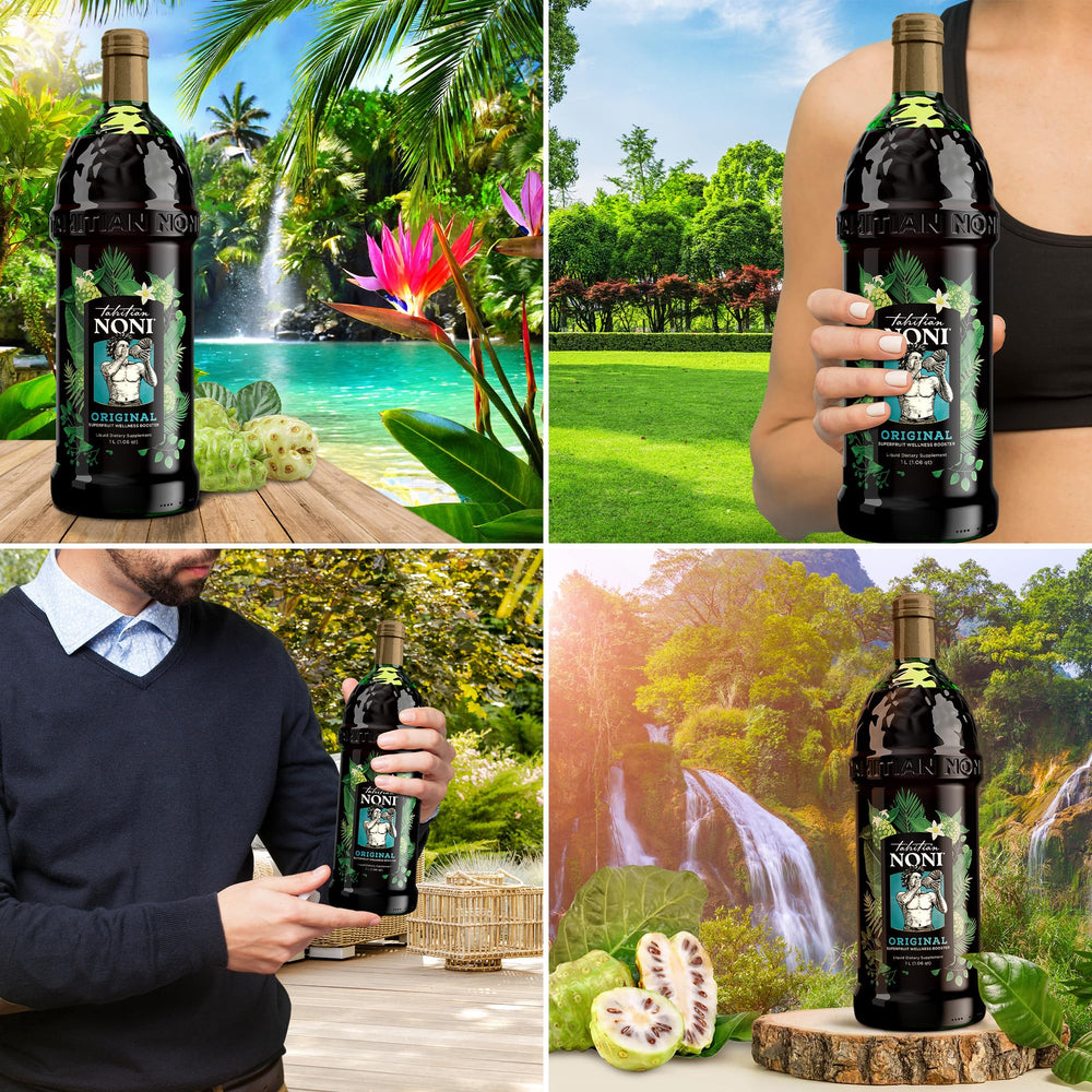 Endcap store display signals easy access to Morinda Tahitian Noni.