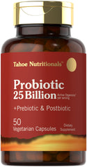 Tahoe Nutritionals prebiotic-probiotic-postbiotic capsules bottle for daily digestive balance.