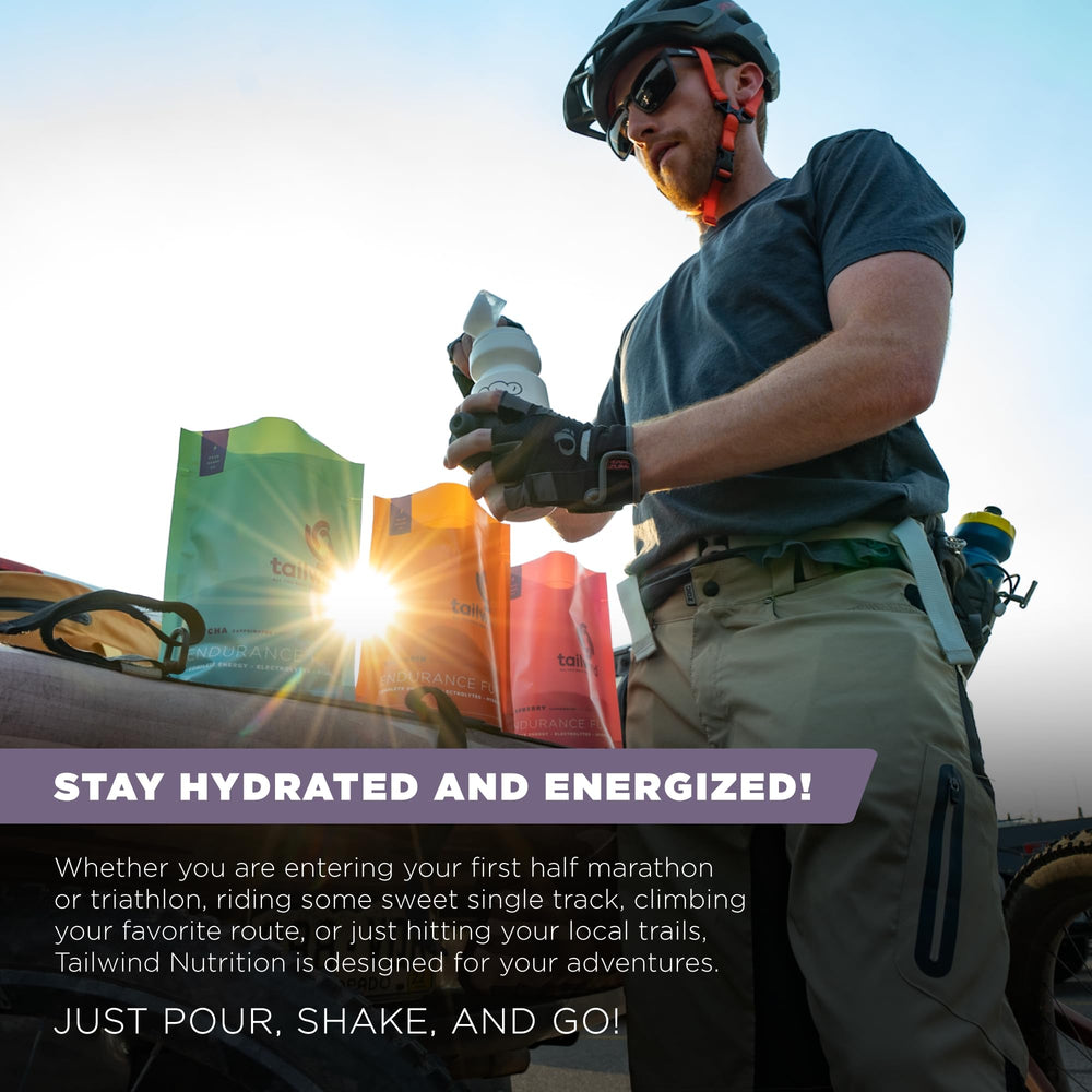 Tailwind Endurance Fuel glass-mix reveals a smooth, drinkable solution.