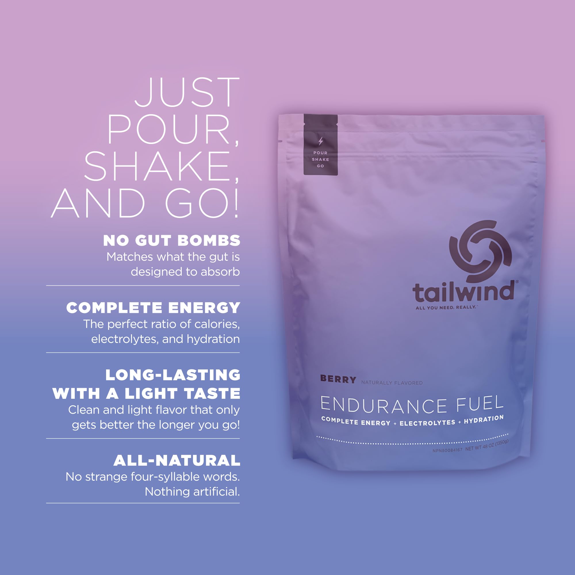 Tailwind Endurance Fuel water mix demonstrates easy dissolution for on-the-go training.
