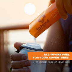 Tailwind Endurance label front highlights vegan and gluten-free formula