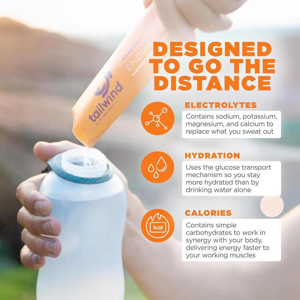 Tailwind Endurance mix dissolves cleanly for steady energy during training