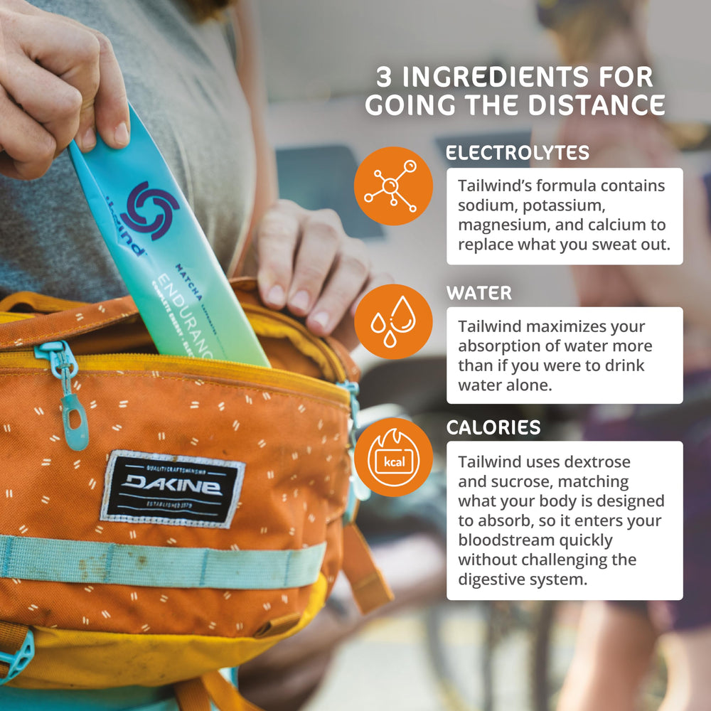 Tailwind Grab-and-Go Endurance Fuel mandarin orange flavor, bright hydration for long rides