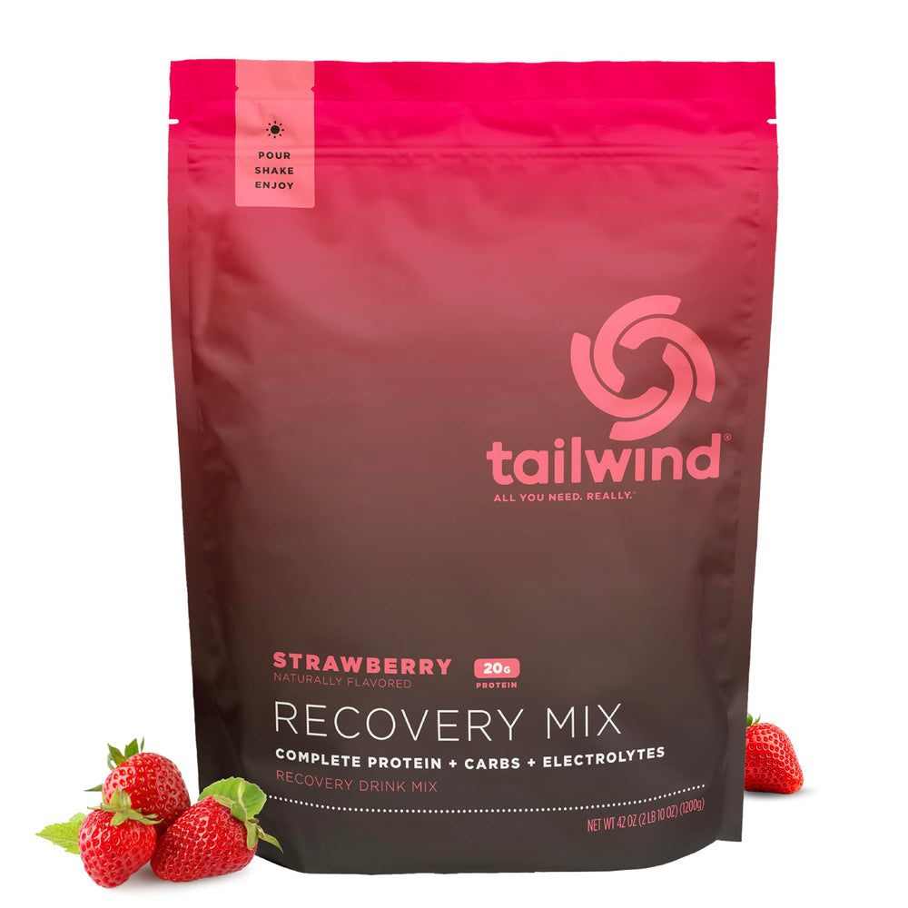 Tailwind Recovery Mix used by an athlete after a workout for recovery.