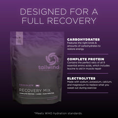 Tailwind Recovery Mix chocolate drink close-up showing smooth texture after workouts