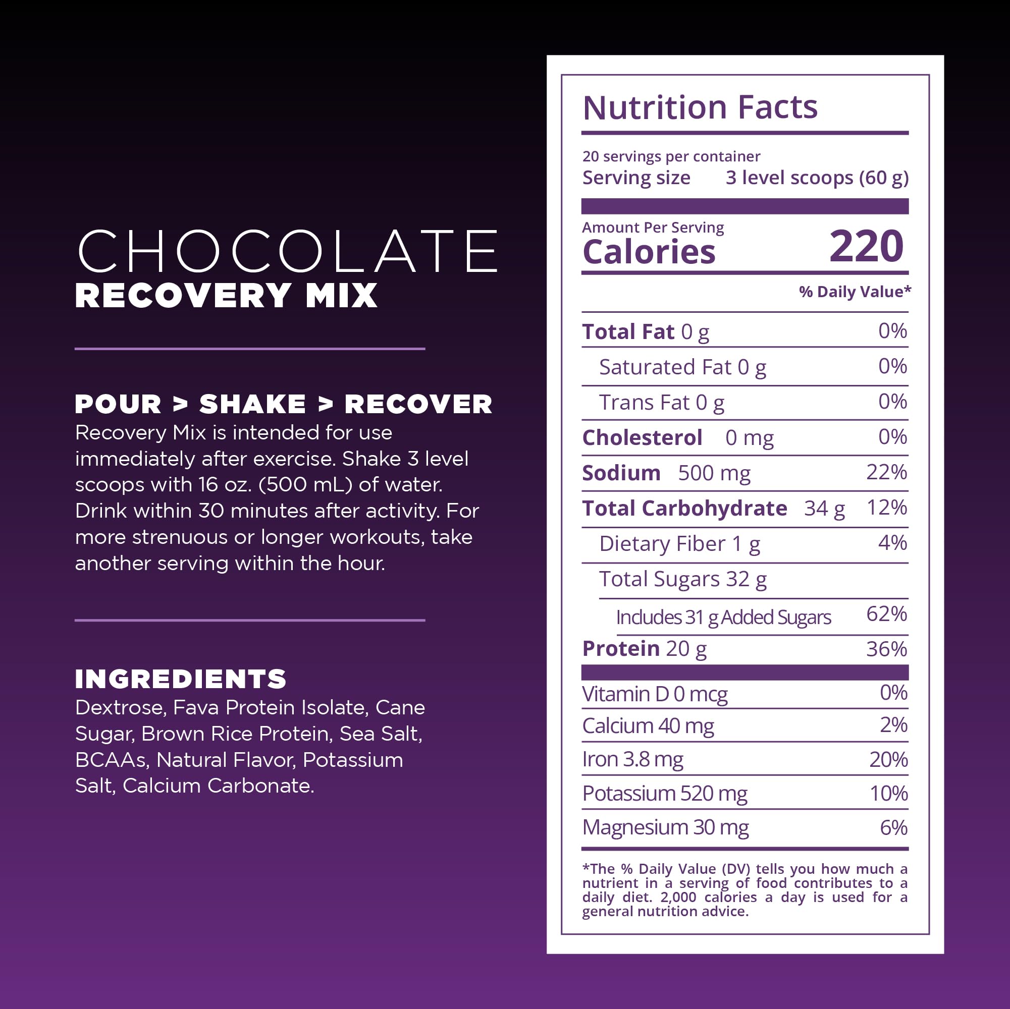 Tailwind Recovery Mix chocolate on-the-go bottle for convenient post-exercise hydration