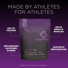 Tailwind Recovery Mix chocolate in a shaker for quick hydration after training