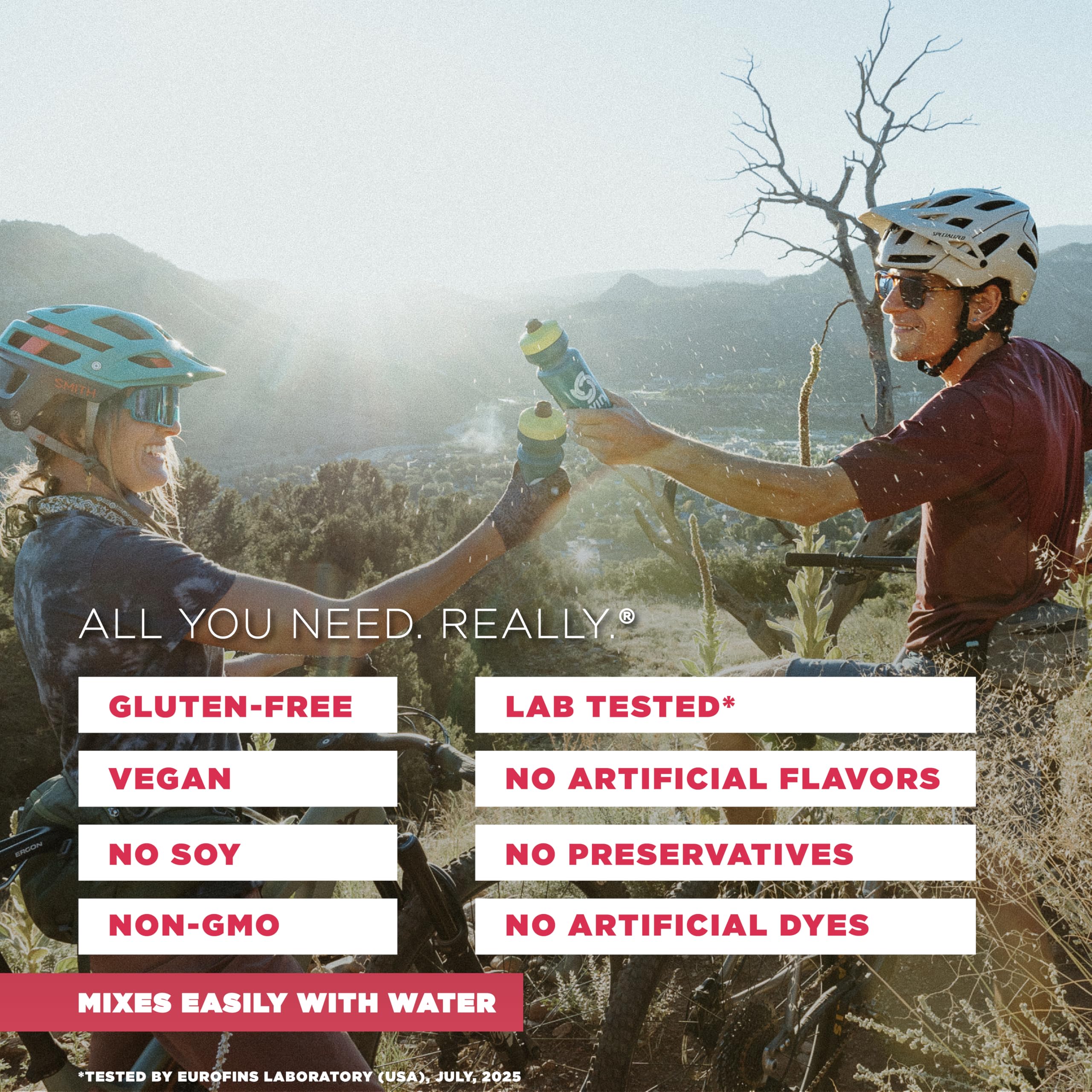 Tailwind Recovery Mix vegan and gluten-free label on packaging.