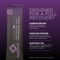 Tailwind Recovery Mix strawberry tub on a gym bench after a workout session