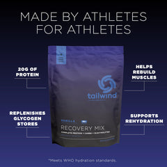 Tailwind Recovery Mix vanilla powder close-up aids post-workout refueling with flavor.