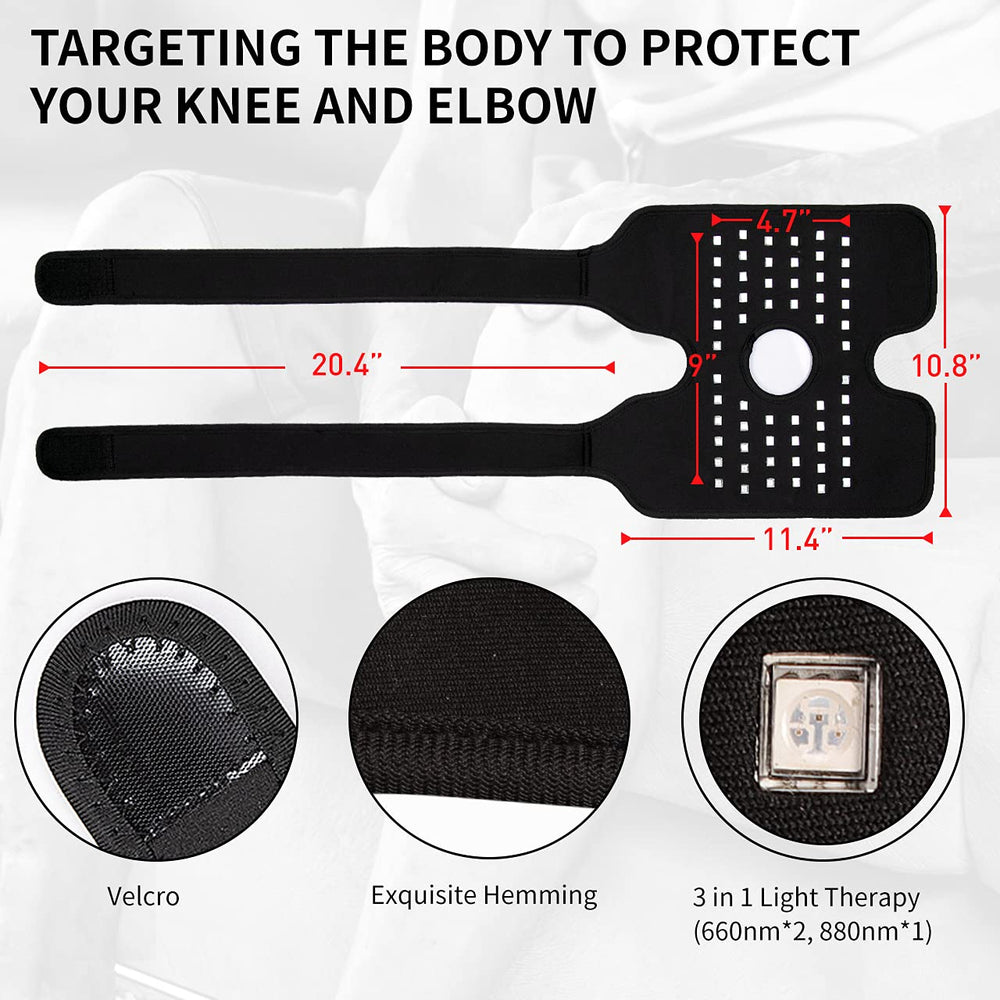 Close-up of Talsafe infrared light pad showing dual-wavelength LEDs.