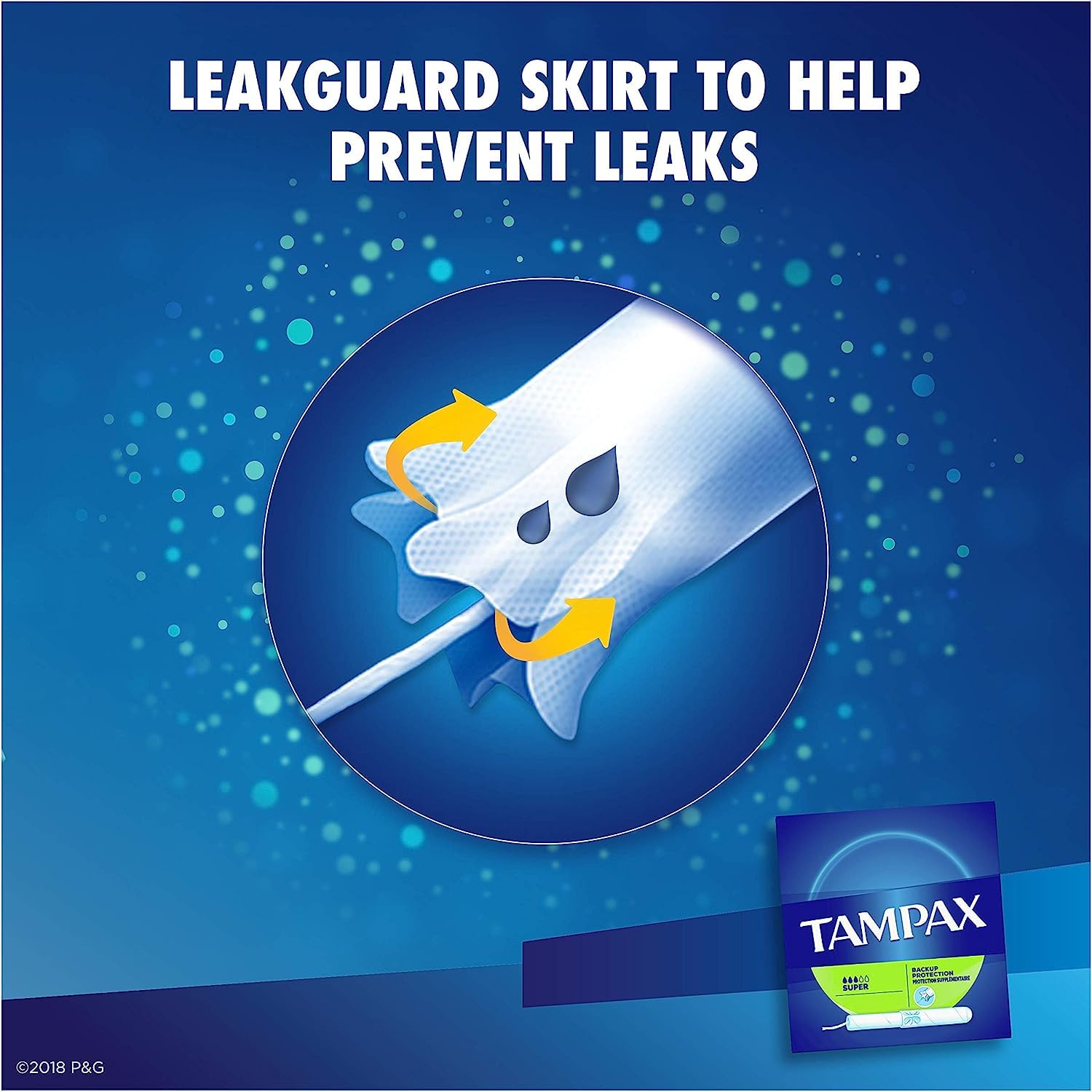 Tampax packaging inside view reveals box structure and inclusion details.