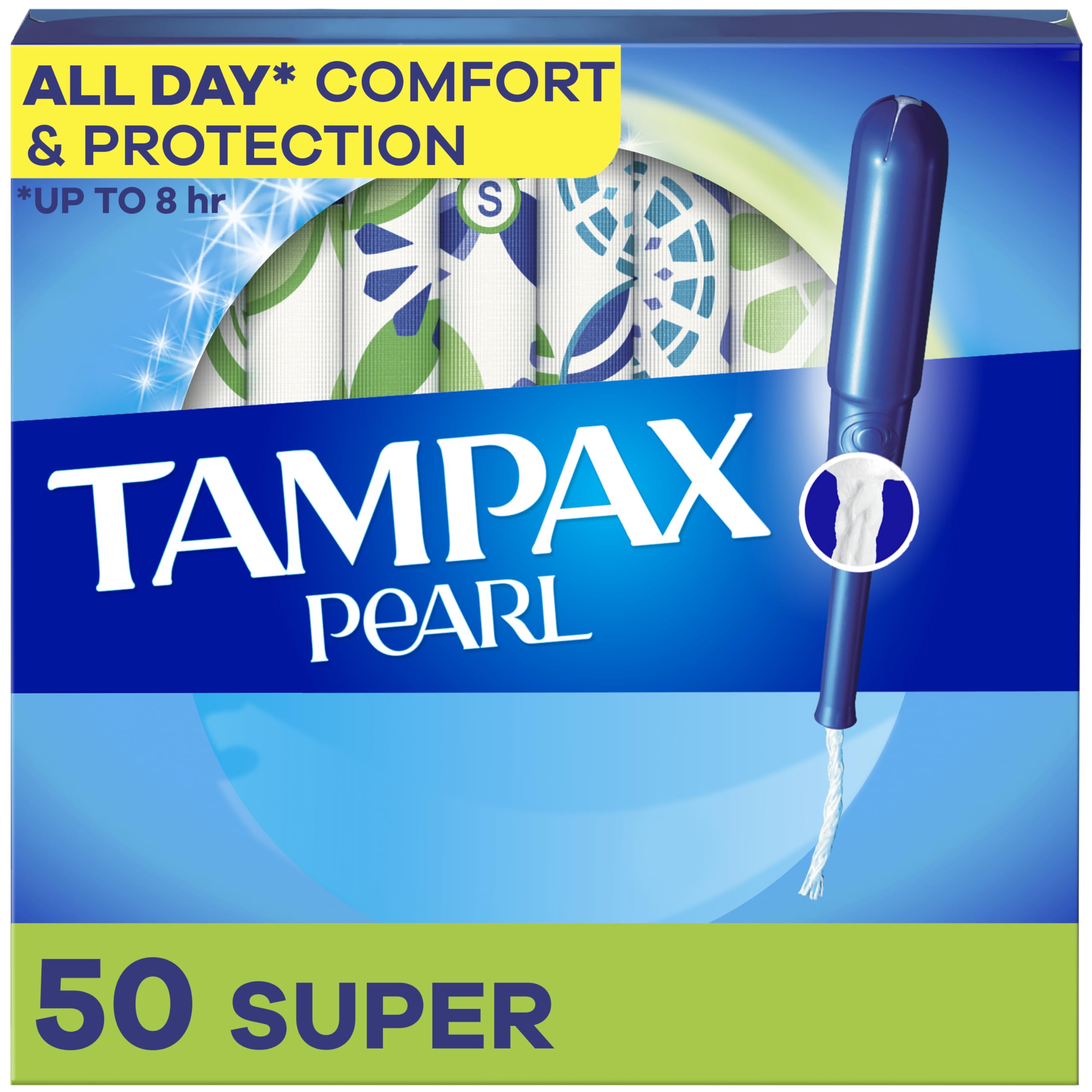 Tampax Pearl with LeakGuard Braid helps prevent leaks before they happen.