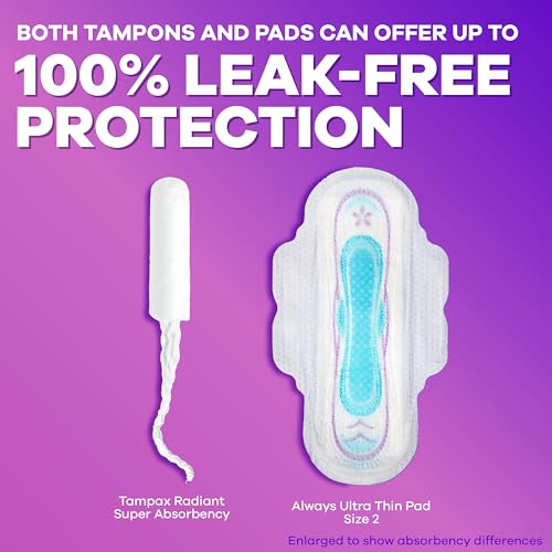Tampax Radiant packaging design shown for sleek storage