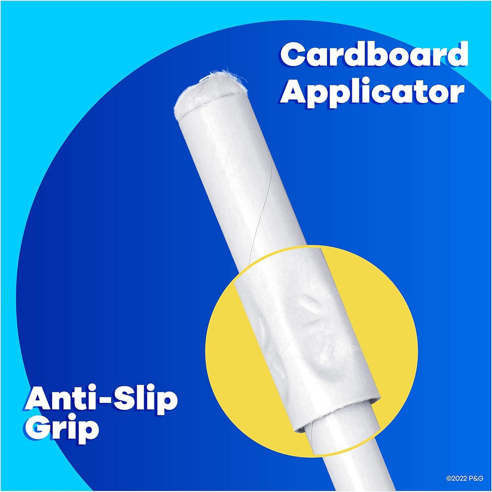Tampax Regular tampons outer box with clear branding.