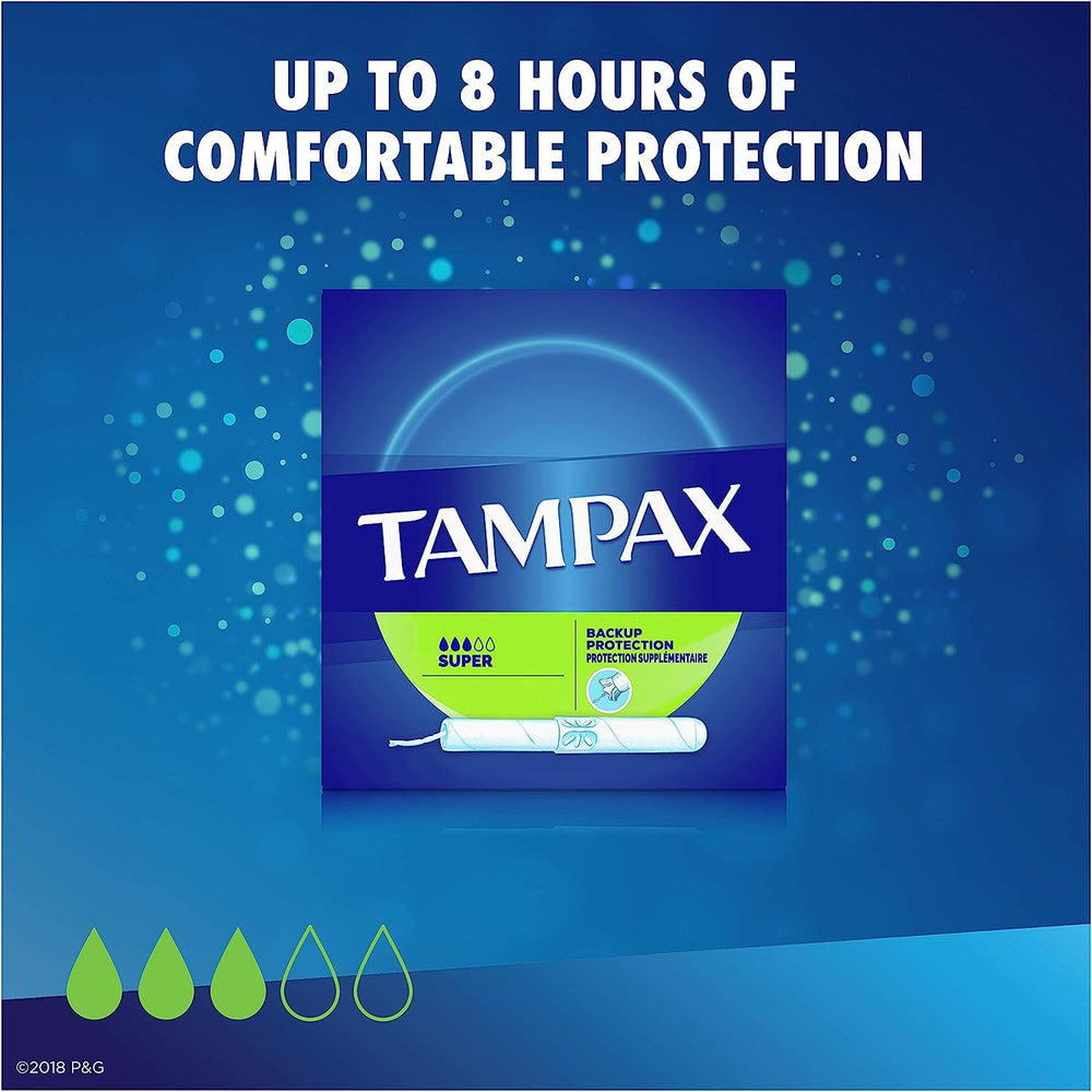 Tampax tampon applicator closeup highlights smooth insert and ease of use.