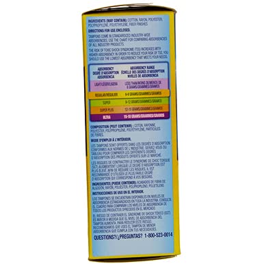 20-count Tampax pack shown for convenient monthly use