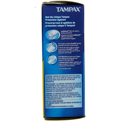 Durable wrapper surrounds each Tampax tampon