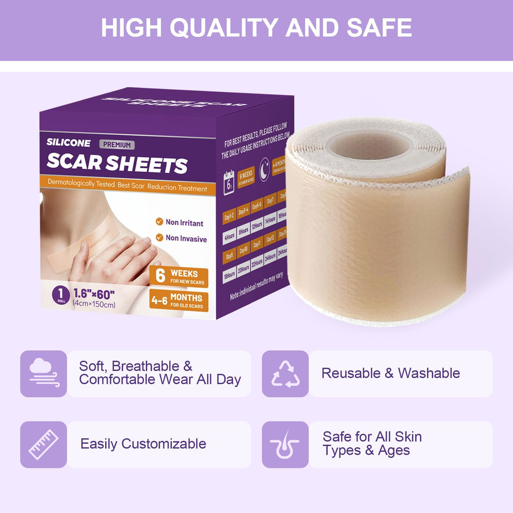 Tamuto silicone scar tape soft-breathable wear during daily activities.