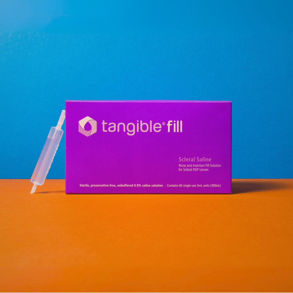 GP lens rinse with Tangible Fill to refresh wearing experience.