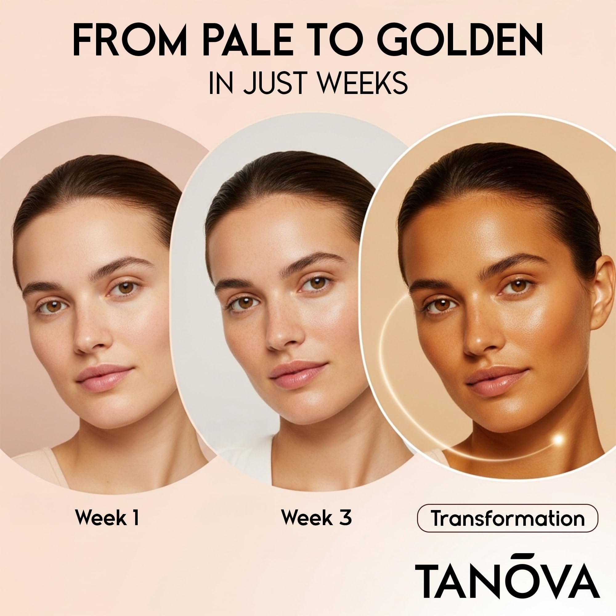 Tanova Tanning Pills capsules close-up for easy daily use