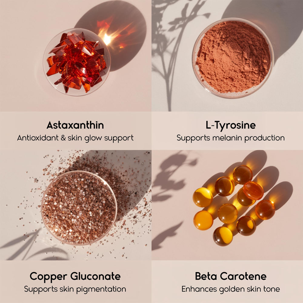 Tanova ingredients L-Tyrosine showcasing pigment-related support