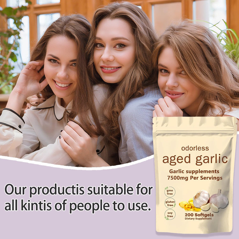 Label highlights 7500mg per serving allicin content
