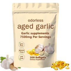 TANSPRESSO Elare aged garlic softgel bottle for daily immune support