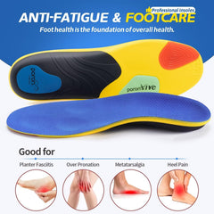 TANSTC insoles feature breathable, sweatproof fabric for all-day wear.